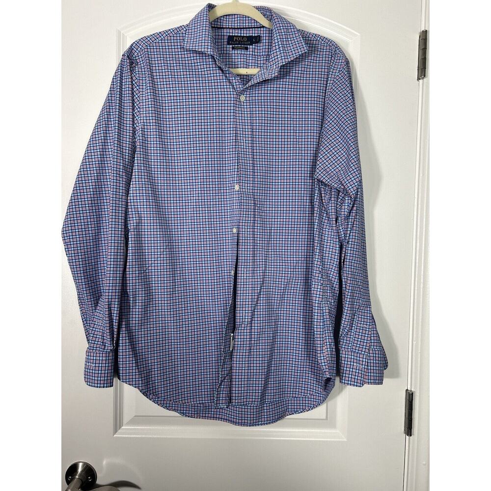 Polo Ralph Lauren Performance Button Down Long Sleeve Shirt Sz L - Picture 1 of 3